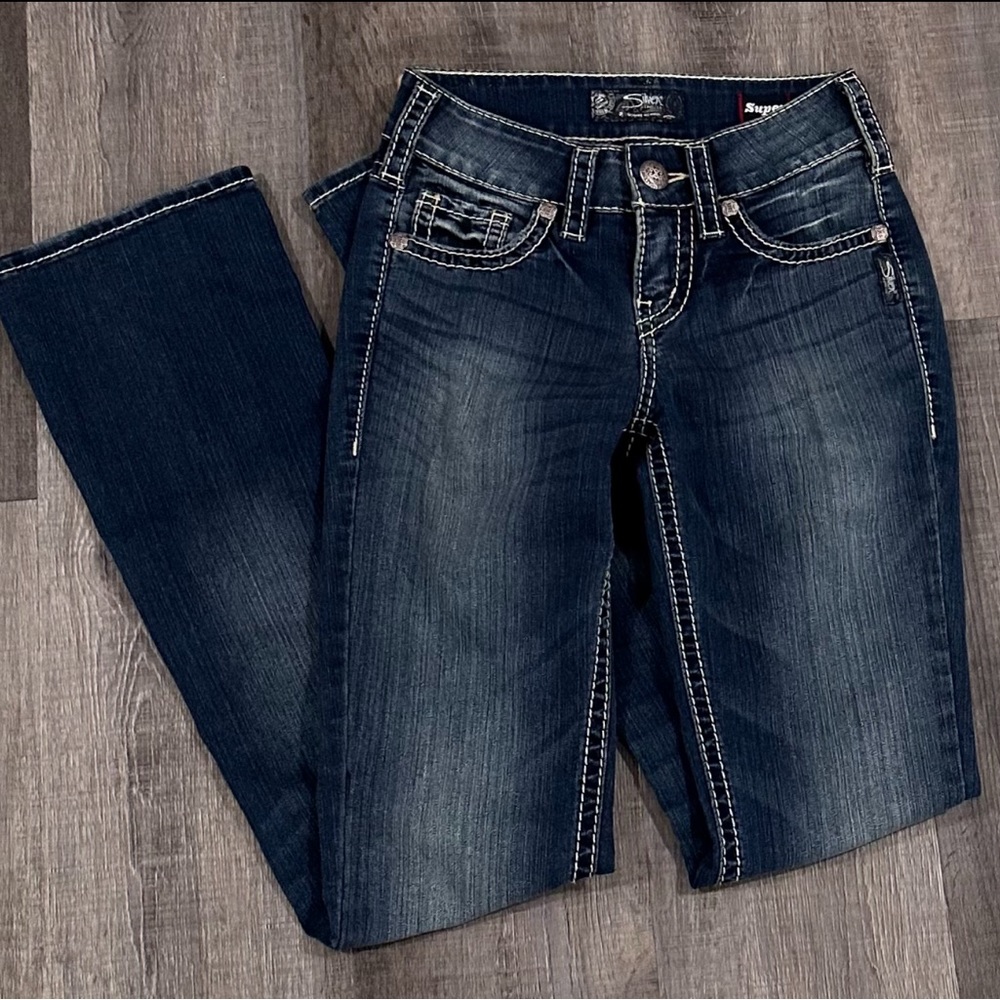 New Women’s Size W24/L33 Silver Jeans Suki Bootcut - Picture 2 of 5